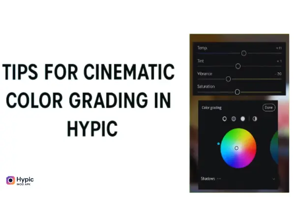 Tips for Cinematic Color Grading in Hypic Mod APk